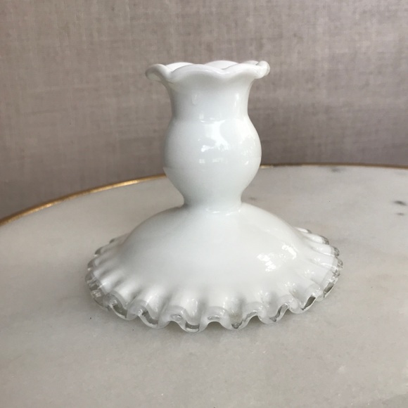 Fenton Silver Crest Candle Holder - Picture 1 of 15